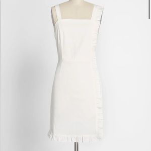 ModCloth get ready to ruffle white dress